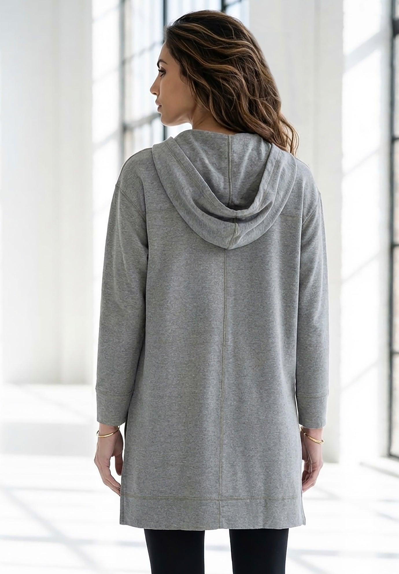 French Terry Tunic Hoodie image number 1