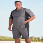 Quarter Zip Short Sleeve Colorblock Tracksuit image number null