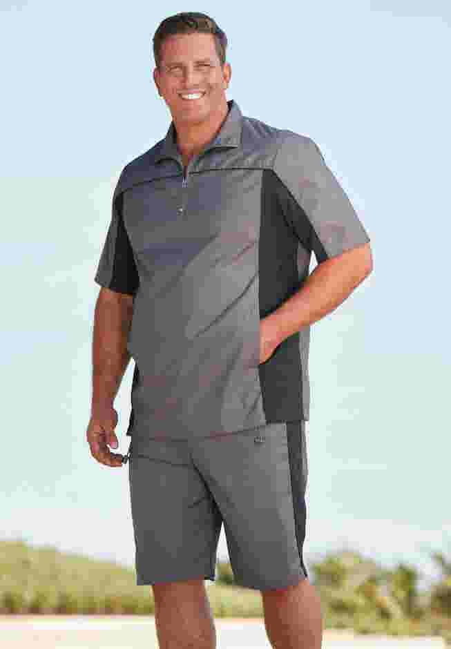 Quarter Zip Short Sleeve Colorblock Tracksuit image number 1