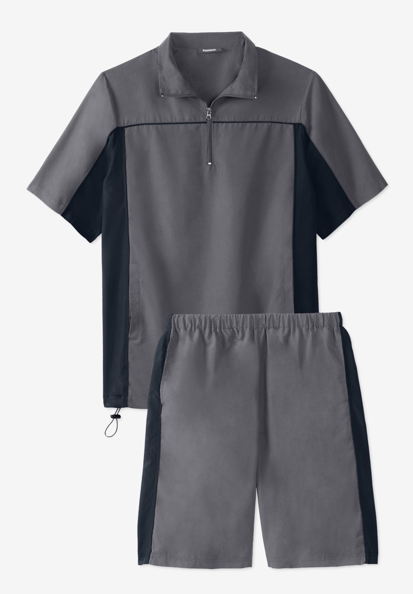 Quarter Zip Short Sleeve Colorblock Tracksuit image number 1