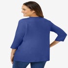 Perfect Three-Quarter Sleeve V-Neck Tee image number 1
