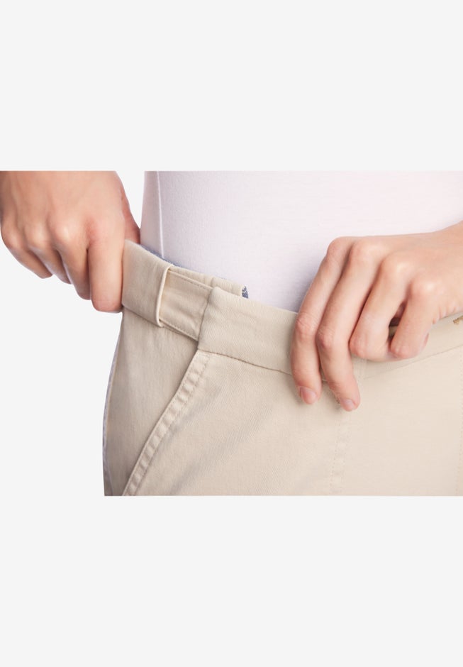 Adjustable Waist Chino Capri image number 4