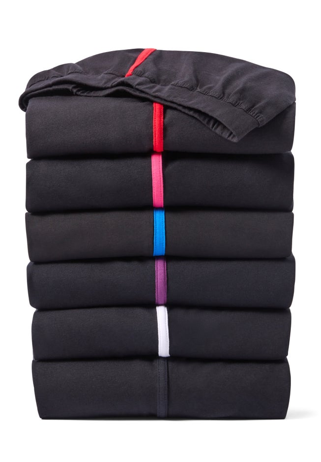 Stretch-Cotton Knit Pull-On Bootcut Side-Stripe Leggings image number 4