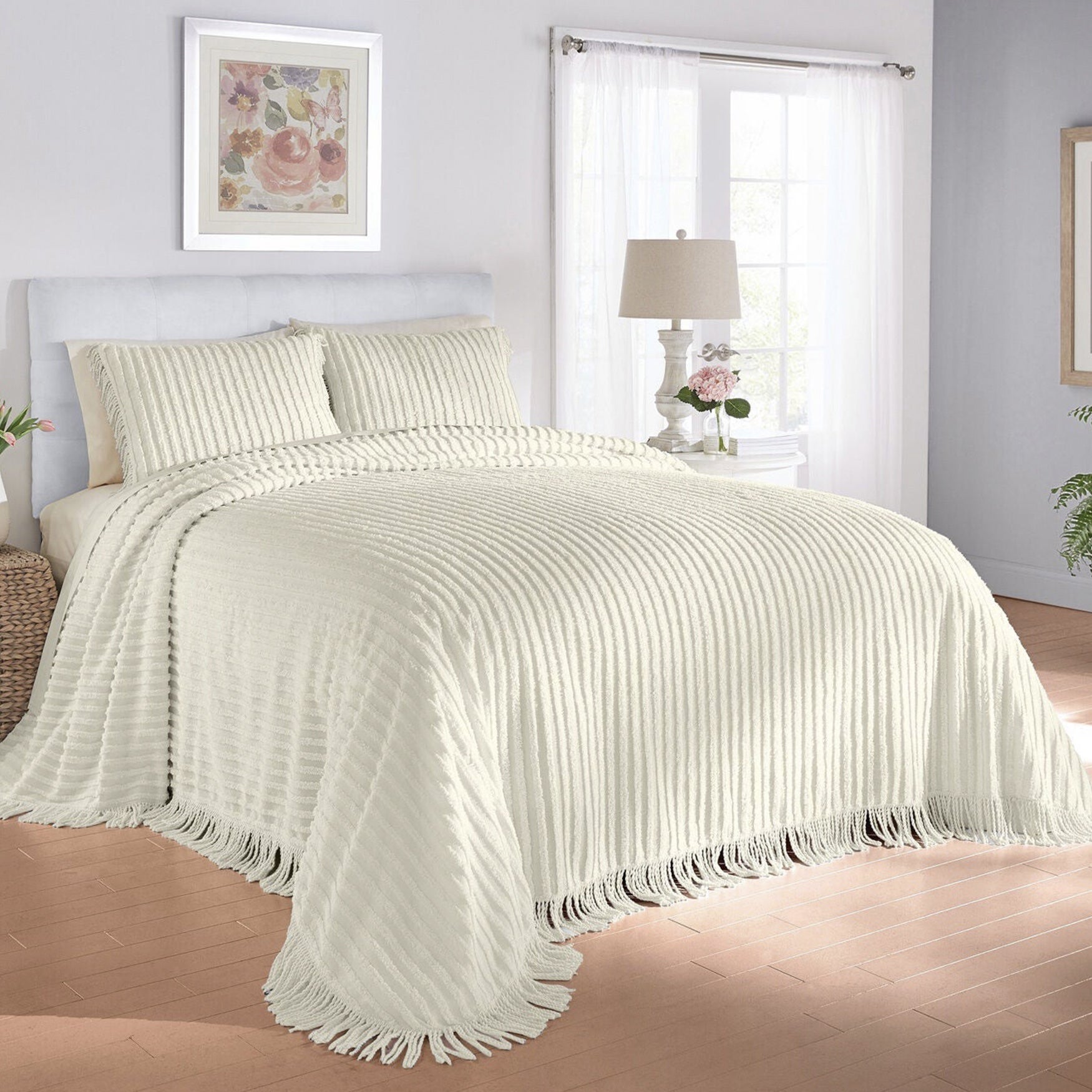 Chenille 100% Cotton Bedspread image number 0