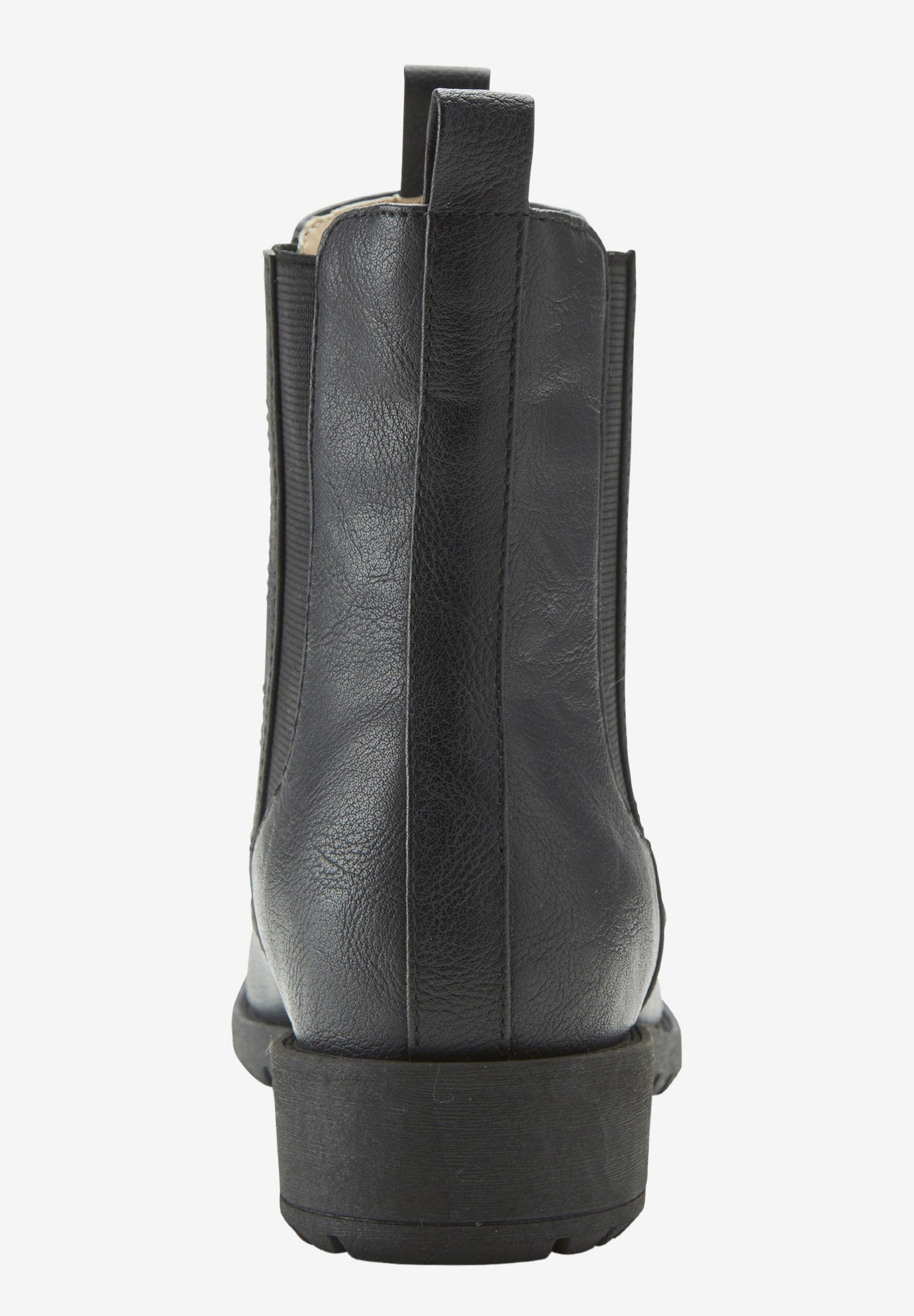Sherpa Lined Faux Leather Chelsea Bootie image number 1