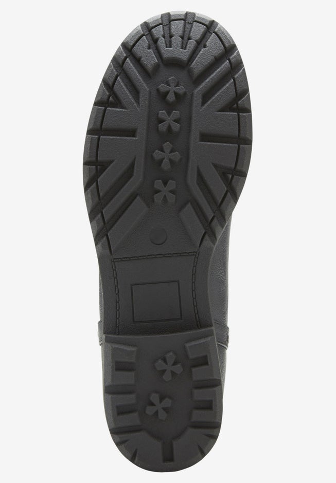 Sherpa Lined Faux Leather Chelsea Bootie image number 2