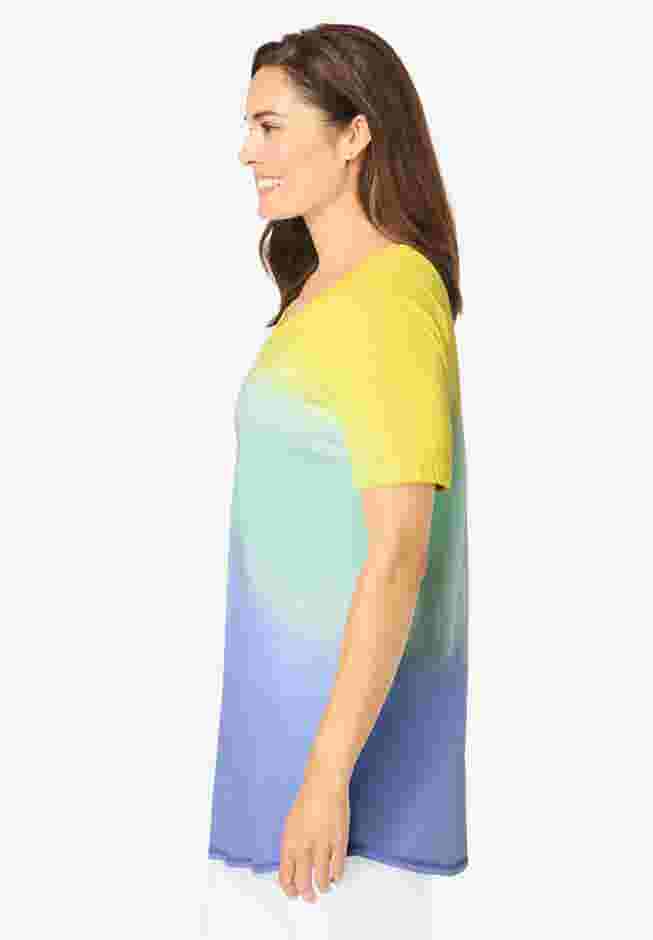 Short-Sleeve V-Neck Shirred Tee image number 3