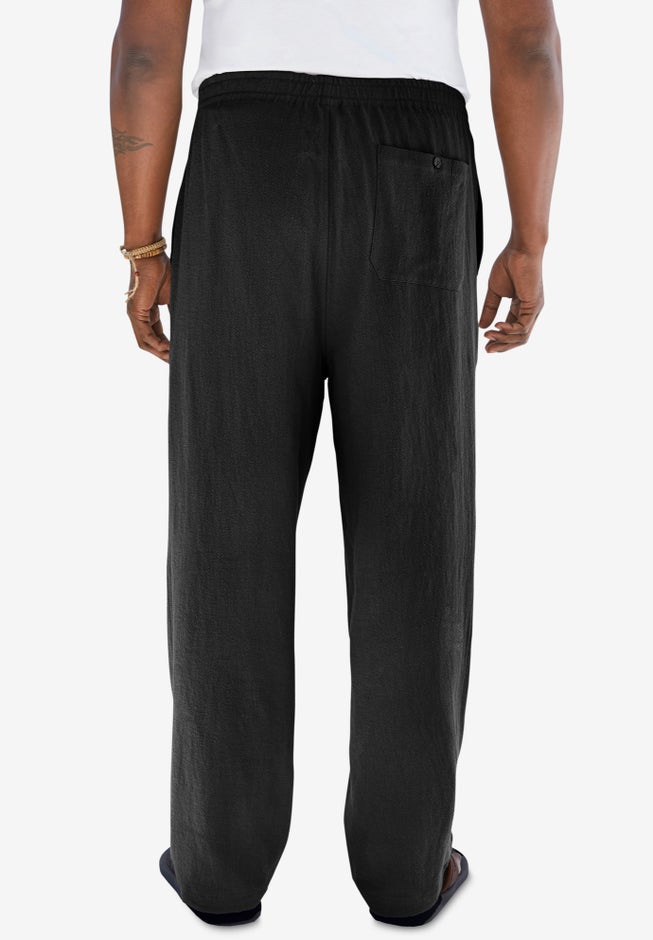 Elastic Waist Gauze Cotton Pants image number 2