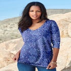 Plus Size Ultimate Long Sleeve V Neck Tee image number null