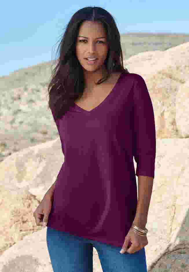 Ultimate Long Sleeve V Neck Tee image number 5