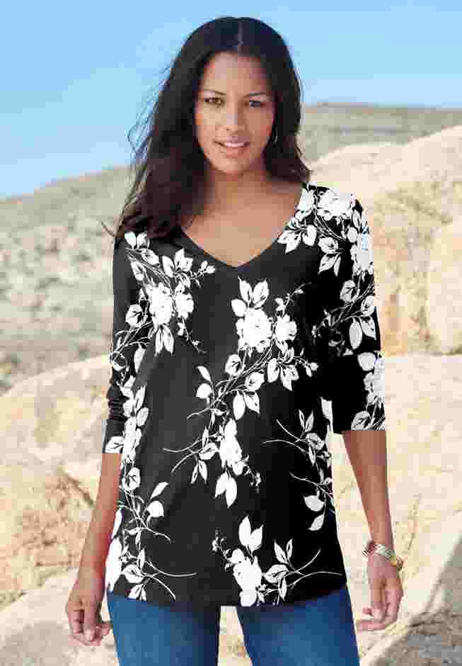 Ultimate Long Sleeve V Neck Tee image number 6