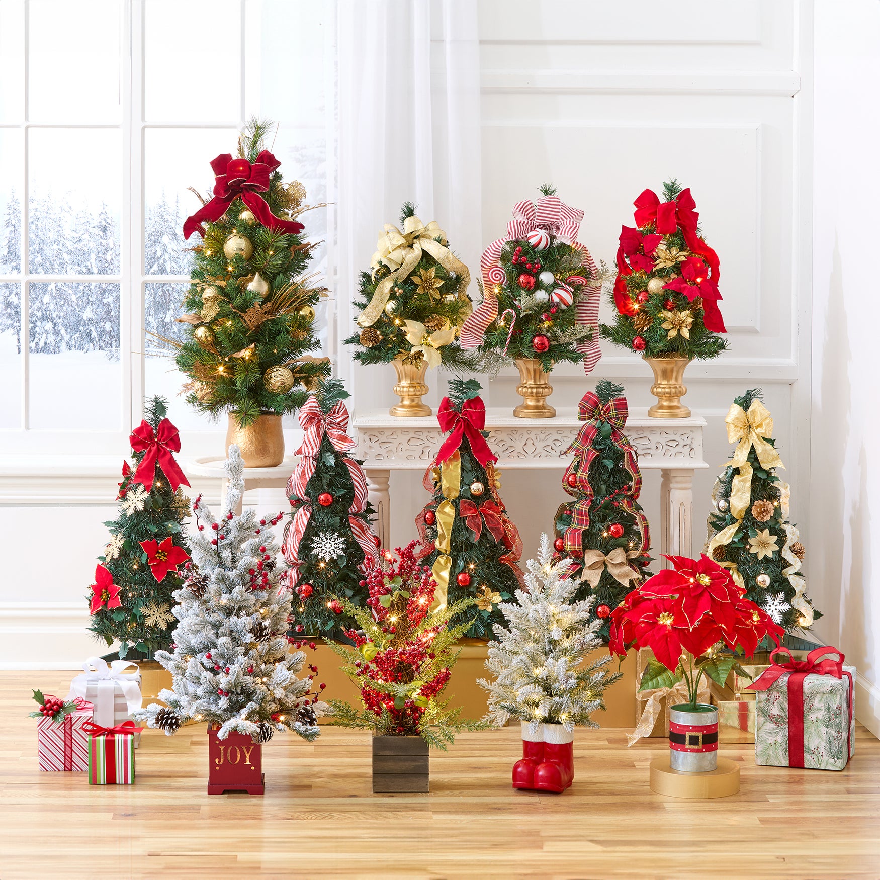 30" Pre-Lit Joy Flocked Berry Tree image number 1