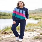 Color Block Hoodie Sweatshirt image number null