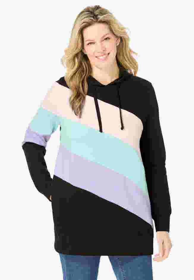 Color Block Hoodie Sweatshirt image number 0