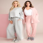 Comfort+ Fleece Lace Shoulder Sweatshirt image number 1
