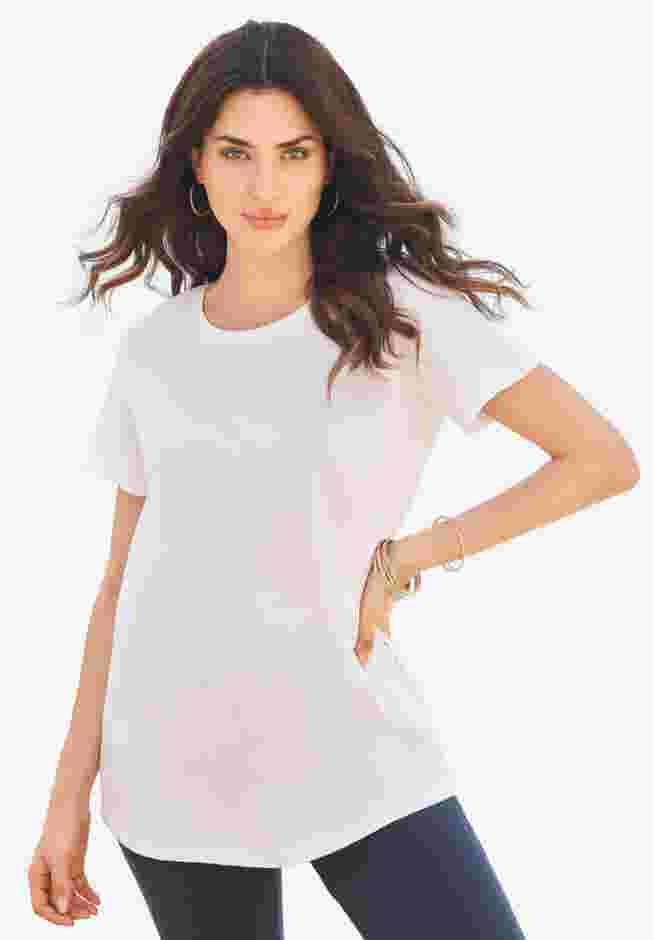 Plus Size Cotton Ultimate Crewneck Tee image number 3
