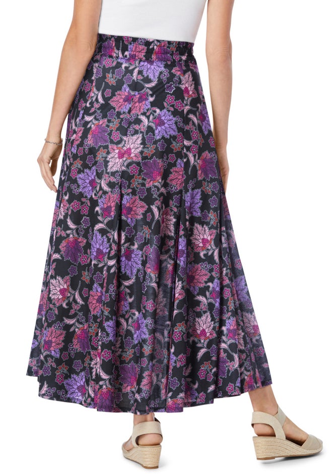 Wide Elastic Waist Skirt image number 2