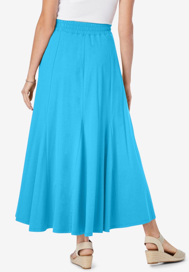 Wide Elastic Waist Skirt image number 1