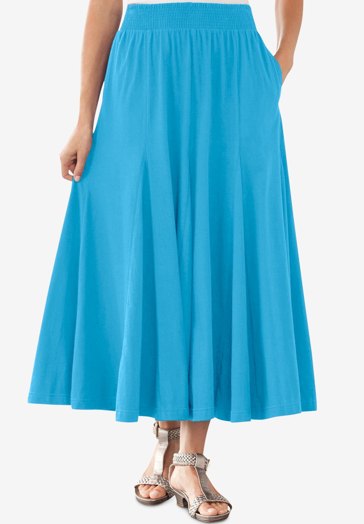 Wide Elastic Waist Skirt image number 0
