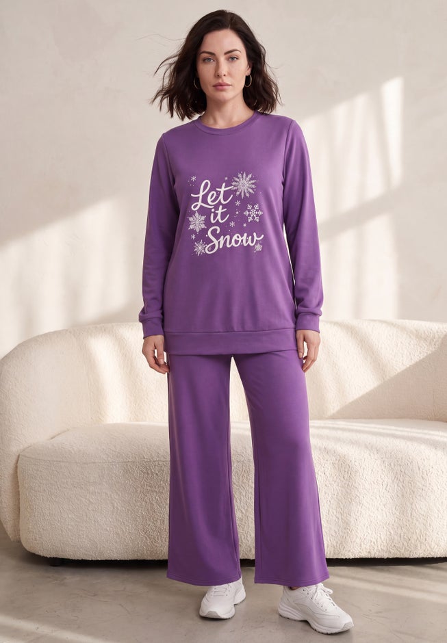 Comfort+ Fleece Flared Sweatpants image number 3