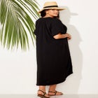 Cotton Gauze High-Low Sun Dress Cover Up image number null