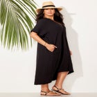 Cotton Gauze High-Low Sun Dress Cover Up image number null