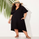 Cotton Gauze High-Low Sun Dress Cover Up image number null