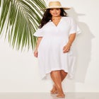 Gauze High-Low Sun Dress Cover Up image number null