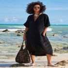 Cotton Gauze High-Low Sun Dress Cover Up image number null