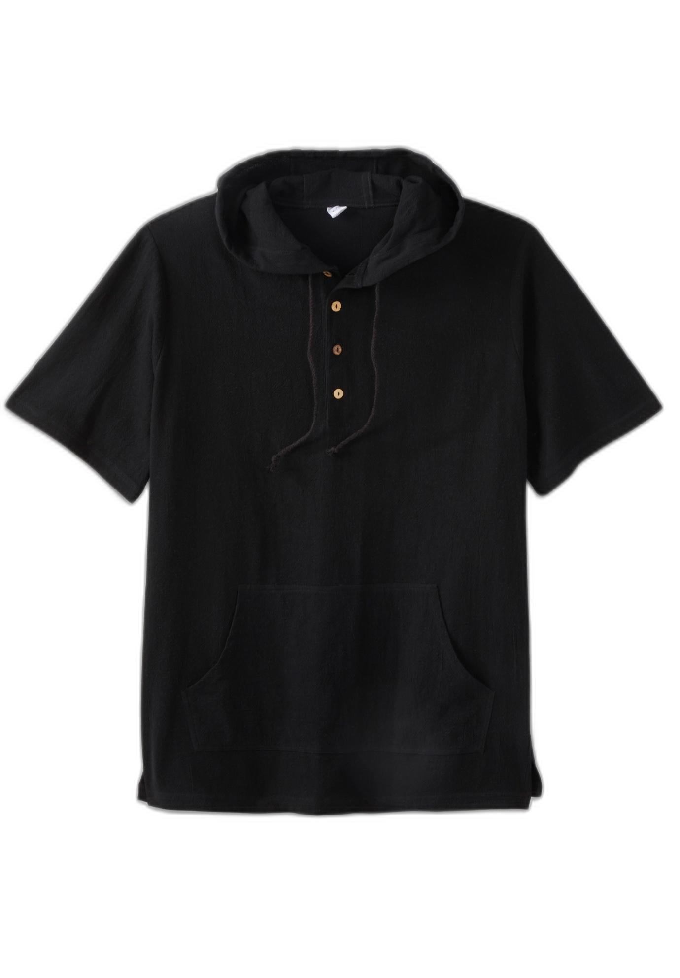 Gauze Short-Sleeve Hoodie image number 1