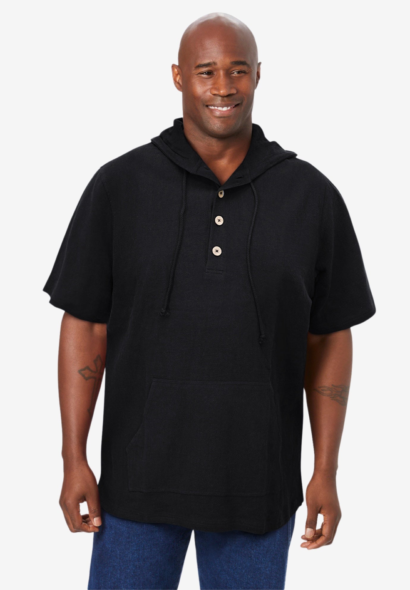 Gauze Short-Sleeve Hoodie image number 0