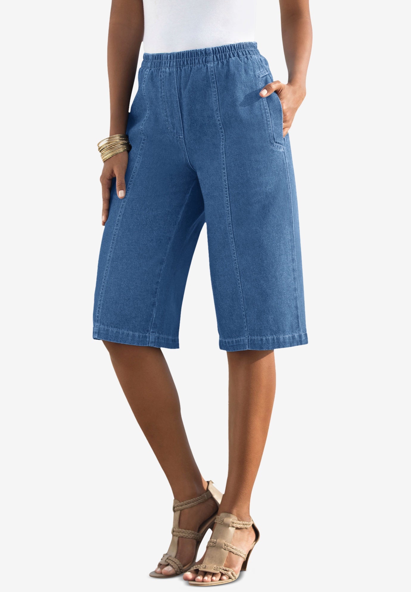 Plus Size Easy-Wear Bermuda Short image number 0