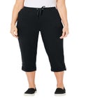 Cloud Knit French Terry Roll Tab Capri image number null