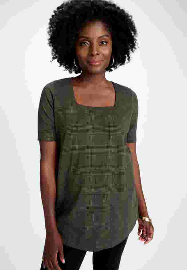 Stretch Cotton Square Neck Tunic image number 0