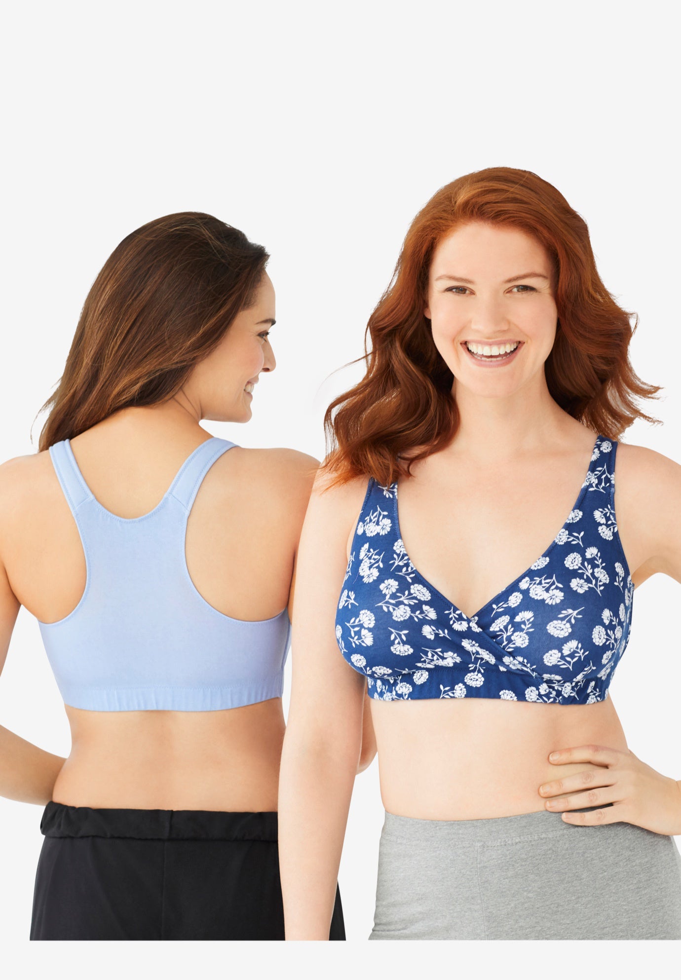 Low-Impact Cotton Sports Bra 2-Pack image number 0