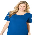 Perfect Short-Sleeve Scoopneck Maxi Tee Dress image number null