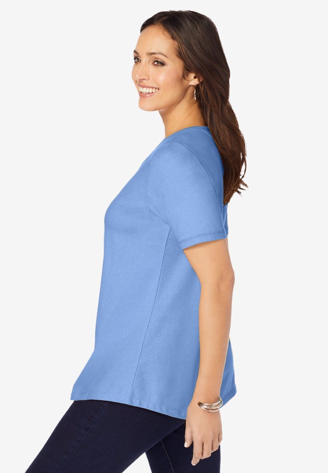 Stretch Cotton Crisscross Strap Tee image number 3