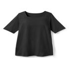 Perfect Elbow-Sleeve Square-Neck Tee image number 3