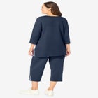 2-Piece Striped French Terry Set image number null