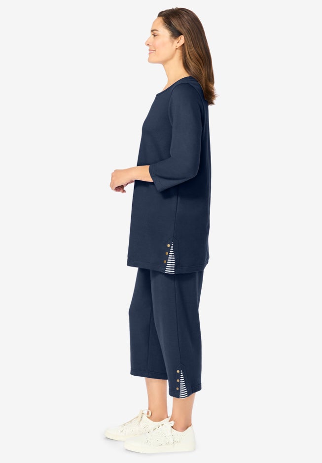 2-Piece Striped French Terry Set image number 2