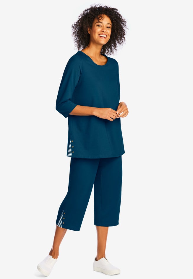 2-Piece Striped French Terry Set image number 0