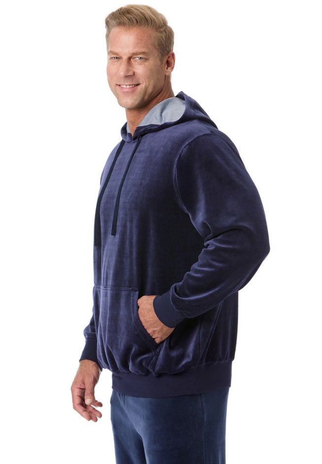Velour Long-Sleeve Pullover Hoodie image number 2