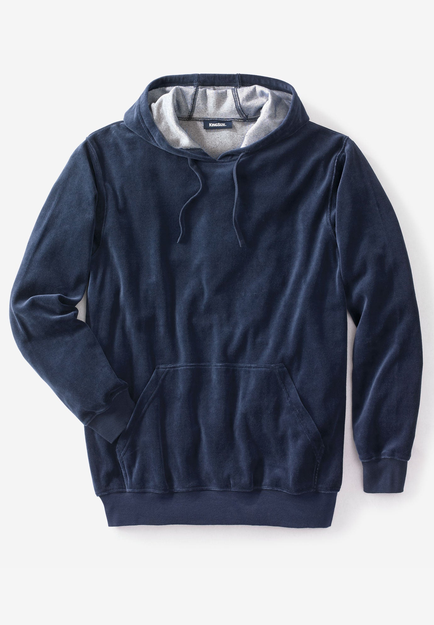 Velour Long-Sleeve Pullover Hoodie image number 1