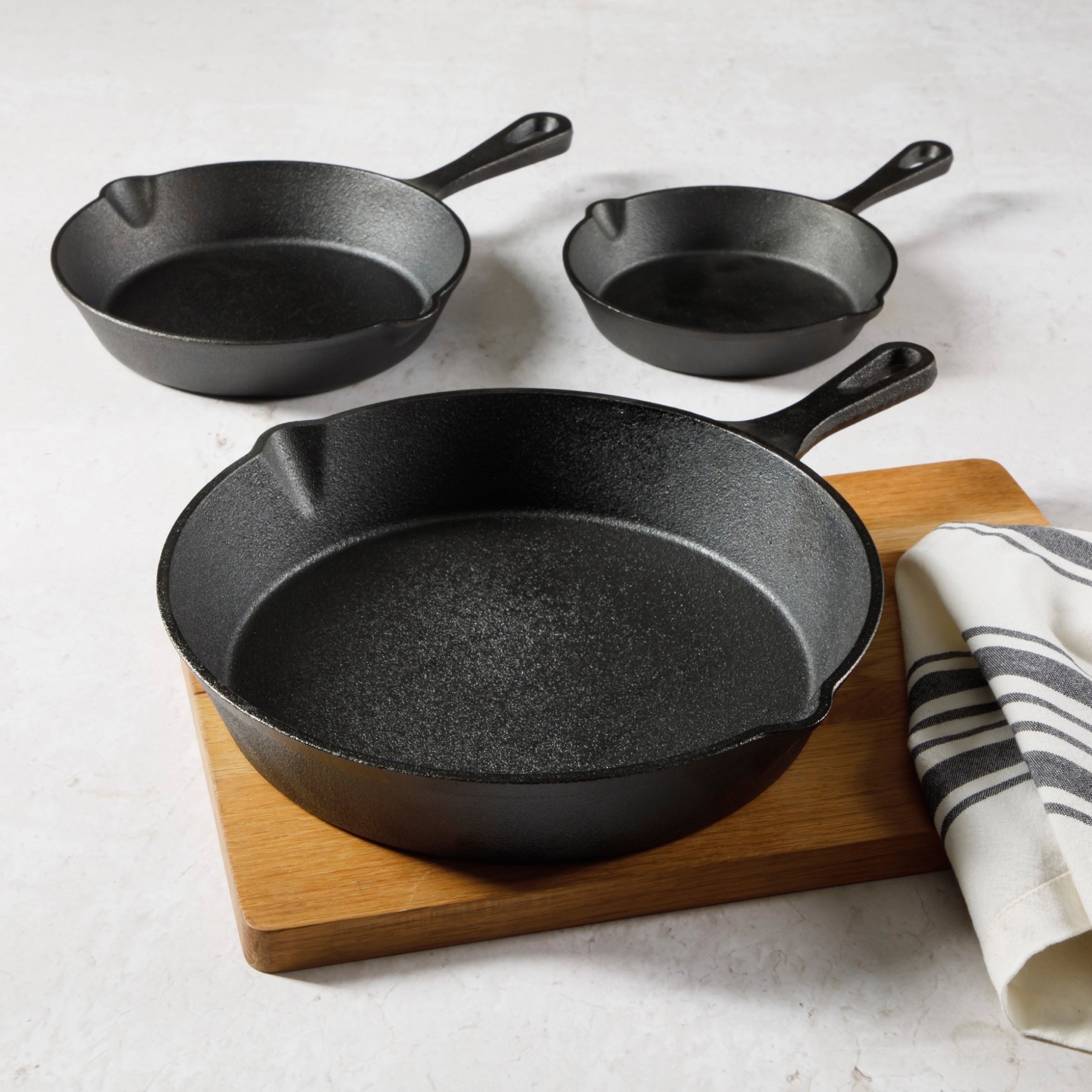 3-Pc. Cast Iron Skillet Set image number 0