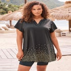 Longer Length Short-Sleeve Swim Tunic image number null