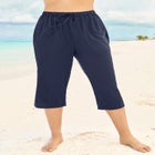 Taslon® Cover Up Capri Pant image number null