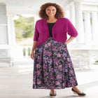 Rib Trim Cardigan Shrug image number null