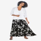 Rib Trim Cardigan Shrug image number null