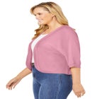 Rib Trim Cardigan Shrug image number null