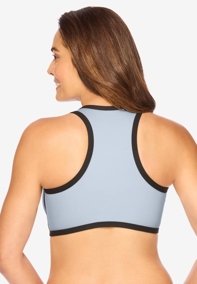 V-Neck Colorblock Sports Bra image number 1